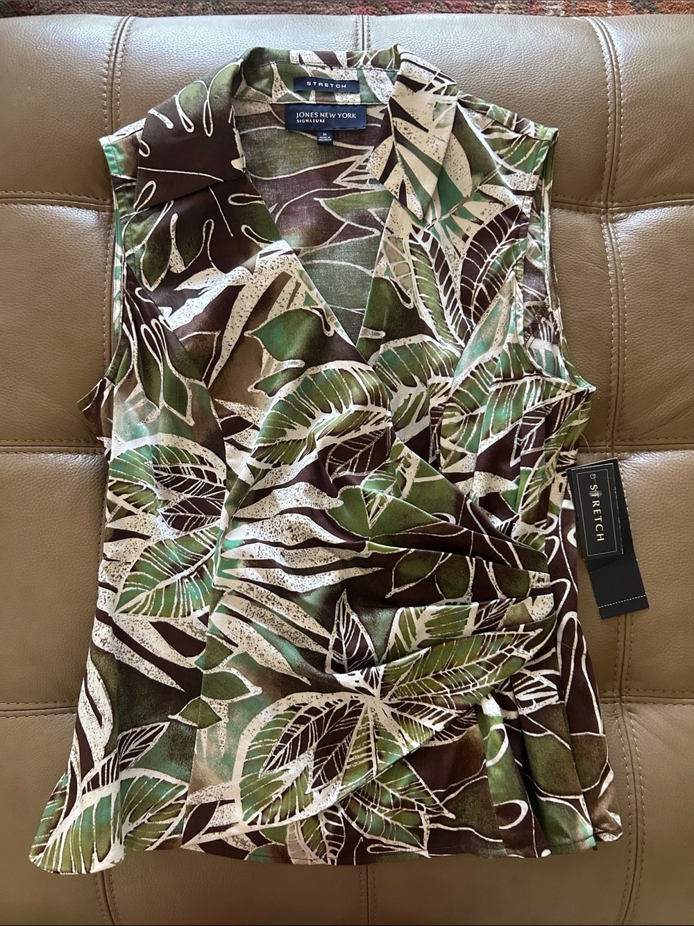 Jones New York Signature Stretch Sleeveless Top Medium